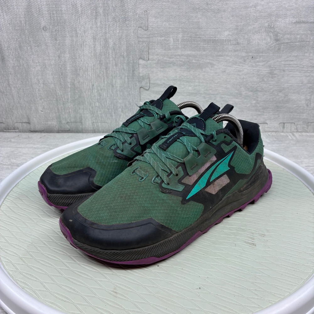 Altra Lone Peak 7 Running Shoes Mens 9 Green Black Trail Sneakers AL0A7R6H008